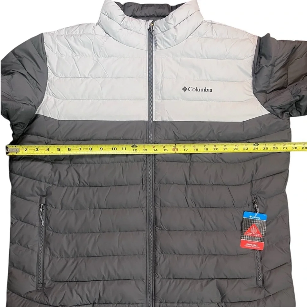 Columbia Men’s XXL Powder Lite Insulated Jacket 169800 Puffer Grey/white